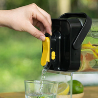 Bouteille d'eau pour adultes en PP sans BPA, 3,5 L, écologique, compatible lave-vaisselle, anti-fuite, réutilisable, avec poignée antidérapante, design moderne pour le voyage