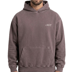 Sweat-shirts à capuche teints en pièce, coupe ample, en molleton doux de qualité supérieure, style streetwear, logo personnalisé, vente en gros, fournisseur direct d'usine OEM - Product Image 4