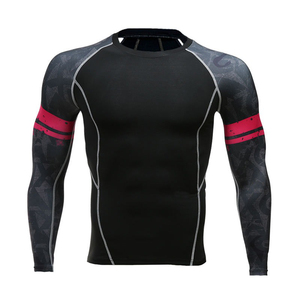 Wholesale Spandex Custom Print Rash Guard Men Wear Sublimation Breathable Quick Dry High Quality Sportswear Unisex Rash Guard - Product Image 3