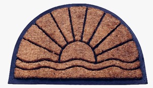 Tapis de porte en caoutchouc avec envers en fibres de coco, tapis d'entrée intérieur/extérieur antidérapant - Product Image 2