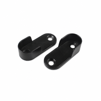 Support de tube de penderie LESLIE en alliage de zinc robuste avec design non amovible pour tube ovale de 15x30mm