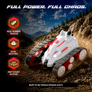 Mirana Tankster 360° Rotating <b>Remote</b> <b>Control</b> Stunt RC Car for Kids | <b>Remote</b> & App Controlled <b>Toy</b> Vehicle | Dual Track High Speed - Product Image 1