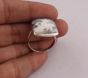Natural Dendritic <b>Opal</b> <b>Ring</b> 925 Sterling <b>Silver</b> One-of-a-Kind Landscape Gemstone <b>Ring</b> Handmade Artisan Jewelry Wholesale - Product Image 3