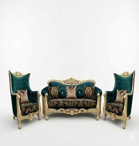 Canapé modulable Royal Crown sculpté à la main de qualité supérieure, élégant, en bois massif, pour salon - Product Image 3