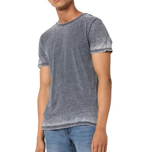 T-shirt pour homme en coton 100% tricoté, manches courtes, fabrication OEM personnalisée, décontracté, respirant, léger, haute qualité, 220g, été - Product Image 1