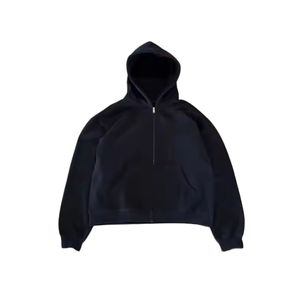 Customized 100% Cotton French Terry Hooded Set Fashionable Comfortable Hooded Set with Zippers Custom Embroidered Logo <b>Men</b> Wear - Product Image 3