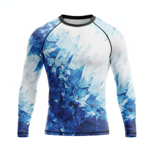 เสื้อรัดรูปแขนยาวแบบยูนิเซ็กซ์ พรีเมียม สำหรับออกกำลังกาย ฟิตเนส ฝึกซ้อม บีเจเจ เอ็มเอ็มเอ็ม ยิวยิตสู กีฬาต่อสู้ - Product Image 1