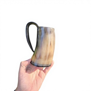 Stock Eco-Friendly Buffalo Horn Handmade Modern Antique Beer Mugs Gift Accessories Wholesale Waterproof Decorative Travel Picnic - Product Image 5