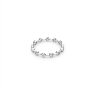 Anillo de Compromiso con Diamante de Laboratorio Redondo Brillante, Certificado IGI, con Engaste de Oro Sólido de 10K, 14K o 18K, Claridad DEF Color VS VVS, Eternidad Completa - Product Image 1
