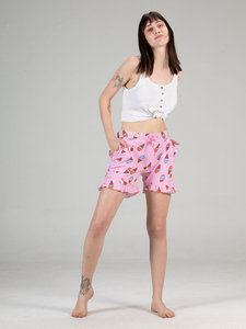 Shorts décontractés en polyester pour femme, taille mi-haute, style streetwear tendance - Product Image 2