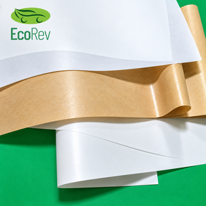 Papier d'emballage pour couverts jetables anti-frisottis, recyclable et imprimable, 40 g/m² + 9 g/m², pour couteau et fourchette, 120 mm - Product Image 3