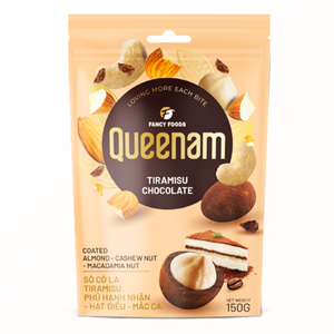 Mejor Fabricante Mayorista de Dragees de Tiramisú con Chocolate, Almendras, Anacardos y Nueces de Macadamia 150G HALAL Servicio OEM/ODM Buen Precio - Product Image 1