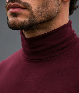 T-shirts de compression à col montant pour hommes, vêtements de sport, t-shirt à manches longues, coupe musclée, vêtements de yoga, t-shirt d'entraînement à col montant pour hommes - Product Image 4