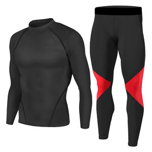 Ensemble de vêtements de compression Elite Gym pour hommes, t-shirt de sport à séchage rapide et pantalon de fitness, tenue de sport - Product Image 5