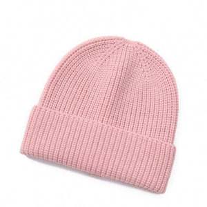 Fashion Wholesale Custom Embroidery Logo Solid Color Acrylic Fiber Warm Winter <b>Beanie</b> with Custom logo Knit <b>Hat</b> Warm Caps - Product Image 5