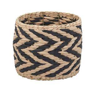 Round water <b>hyacinth</b> <b>basket</b> in natural color with black spots Handmade Storage <b>Basket</b> Wholesale eco-friendly Made in Vietnam - Product Image 1