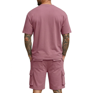 Ensemble court pour homme Solid Fighter, tenue décontractée de printemps, chemise à manches courtes et short, respirant, en polaire, séchage rapide, streetwear personnalisé - Product Image 6