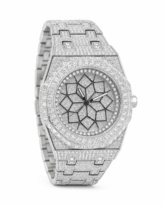 Reloj de Cuarzo Unisex de Lujo con Incrustaciones de Diamantes, Caja Cuadrada de Aleación, Esfera Analógica, Cristal de Zafiro, 41 mm - Product Image 2