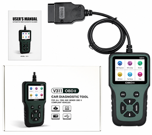 เครื่องสแกน OBD2 รุ่น RG V311 สำหรับรถยนต์ 12-24V รองรับภาษาสเปนและภาษารัสเซีย เชื่อมต่อผ่าน USB พร้อมหน้าจอ LED - Product Image 1