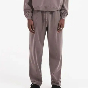 Women <b>Men</b> Winter 100% Cotton Fleece Tracksuit Custom Print <b>Pullover</b> Style 2 1 Design Elastic Waist Plaid Pattern 300g Fabric - Product Image 3