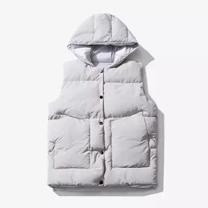 Veste d'hiver élégante pour homme, sans manches, légère, en duvet, confortable, respirante, logo personnalisé, haute qualité, vente en gros - Product Image 3