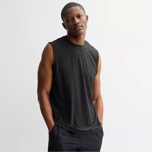Paquete Múltiple de Camisetas sin Mangas Casuales de Tacto Suave y Cómodo, Corte Profundo en los Laterales, Resistentes al Olor, Cuello Redondo, Transpirables, Tejidas - Product Image 3