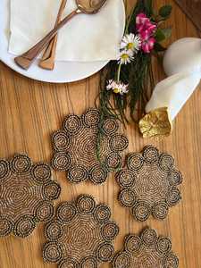 Handmade Knitted Coasters Eco-Friendly Customizable Elegant Boho Farmhouse Decor - Product Image 2