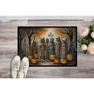 Mummies Spooky Halloween Doormat Non-Slip <b>Washable</b> Low Pile 24H X 36W <b>Indoor</b> Outdoor Entryway Front <b>Door</b> <b>Mat</b> - Product Image 2