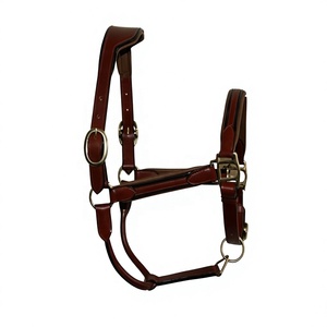 Venta al por mayor: Cabestro de cuero con cuerda de diseño personalizado ERHNH-0089 para deportes ecuestres, con acolchado suave, herrajes de aleación, duradero y cómodo para caballos. - Product Image 5