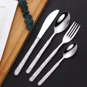 Luxury Finish Metal Spoon And Fork Set Cutlery Set Stainless <b>Flatware</b> For Banquet Restaurant Service - Product Image 5