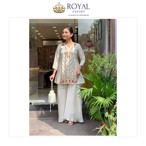 Proveedor Mundial de Ropa Pakistaní, Colección de Vestidos de Boda de Seda Premium con Bordados, Conjunto de Kurti y Pantalón - Product Image 2