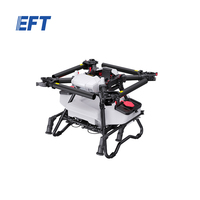 Drone agricole professionnel EFT grande portée haute efficacité 80L pour pulvérisation de cultures, châssis de drone de livraison professionnel à charge lourde 80KG