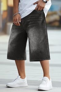 Shorts en jean d'été pour hommes, style urbain, personnalisables avec logo, couleur unie, décontractés, écologiques et respirants, vente en gros - Product Image 2