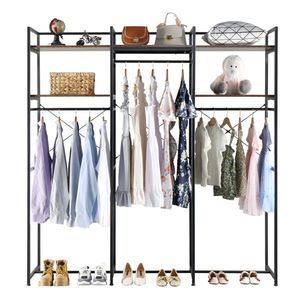 Armadietto Portagioie a Specchio Marrone Scuro con 4 Ripiani in Legno, 2 Cassetti, 8 Luci LED Blu Non-Intense e Montaggio a Parete - Product Image 3