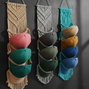 JNC Support mural réglable à 7 couches pour chapeaux et casquettes, style bohème en macramé, organisateur multi-niveaux pour casquettes de baseball, décoration de présentation, quatre - Product Image 3
