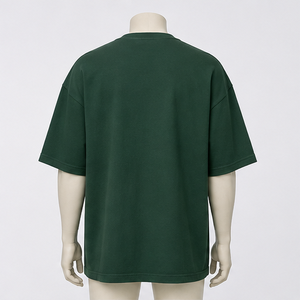 T-shirt personnalisé 100 % coton, coupe oversize à épaules tombantes, motif géométrique moderne sérigraphié, séchage rapide, 220 g, pour boutique haut de gamme - Product Image 3