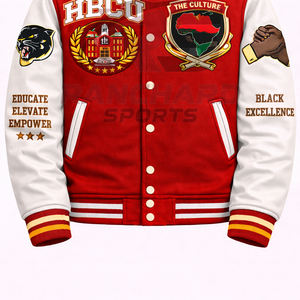 Chaqueta ligera para hombre estilo HBCU, cómoda y personalizada, chaqueta universitaria, chaqueta de colegio, chaqueta varsity hecha a medida. - Product Image 3