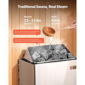 Stufa Elettrica per Sauna 9KW 240V con Staffa Pre-Forata, Adatta per Saune da 317.8 a 459 CU.FT - Product Image 2