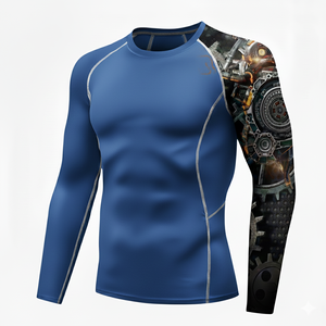 High Quality Sports Rash Guard Short Customized OEM Design Breathable Eco-Friendly Anti-Bacterial Quick Dry Unisex Compression - Product Image 6