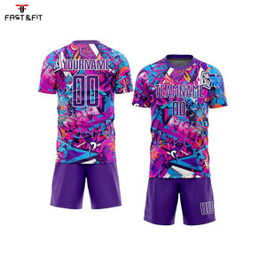 Maillots de football sublimés 100% polyester, design personnalisé, séchage rapide, respirant, léger, unisexe, pour adultes - Product Image 1