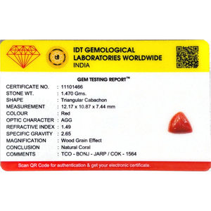 Natural Red Coral Loose Gemstone 7.35 Carat Raw Crush Shape for Fine Jewelry - Product Image 4