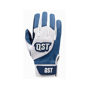 Gants de frappe de baseball bleu marine, paume en cuir, dos en maille respirante, légers, avec support de poignet, pour adulte, logo personnalisé, OEM, ODM - Product Image 3