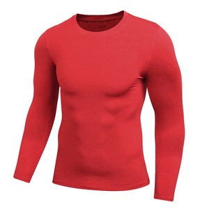 Customized Logo Compression Shirts Breathable Sport Style Fitness Rash Guard Portable Long Sleeve High Quality Cotton/Bamboo - Product Image 5