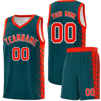 Tenue de basketball respirante côtelée en tissu mesh personnalisable, service OEM, logo d'équipe, numéros, ensemble short et maillot, protection UPF 50, antibactérien