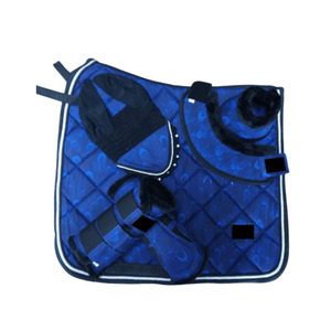 Ensemble de tapis de selle de dressage et polyvalent 2025 personnalisé en coton écologique avec bandages en polaire pour la compétition équestre - Product Image 1