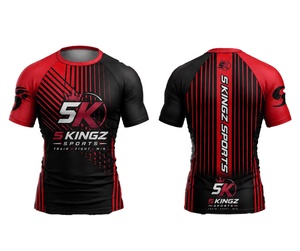 Kimono de BJJ MMA pour hommes, 5 SPORTS Rash Guard, uniforme de grappling brésilien, uniforme de boxe, logo imprimé par sublimation sur le devant, respirant, pour adultes - Product Image 3