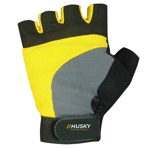 Gants de musculation et de cyclisme HUSKY SPORTSWEAR personnalisés unisexes à demi-doigts, antichoc, respirants, rembourrés en microfibre - Product Image 3