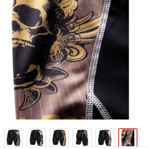 Shorts de compression pour hommes à séchage rapide, imprimés, extensibles, pour le football et le jogging, ensemble de fitness avec short et pantalon - Product Image 6
