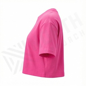 Crop top pour femme de couleur personnalisée, nouveau style, matière de qualité, t-shirt décontracté à manches courtes, vêtements de mode - Product Image 3