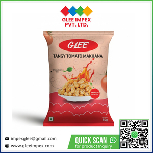 Nueces de Makhana Tostadas Crujientes con Tomate y Especias, Paquete de 50g, Snack Saludable para Uso Diario - Product Image 2